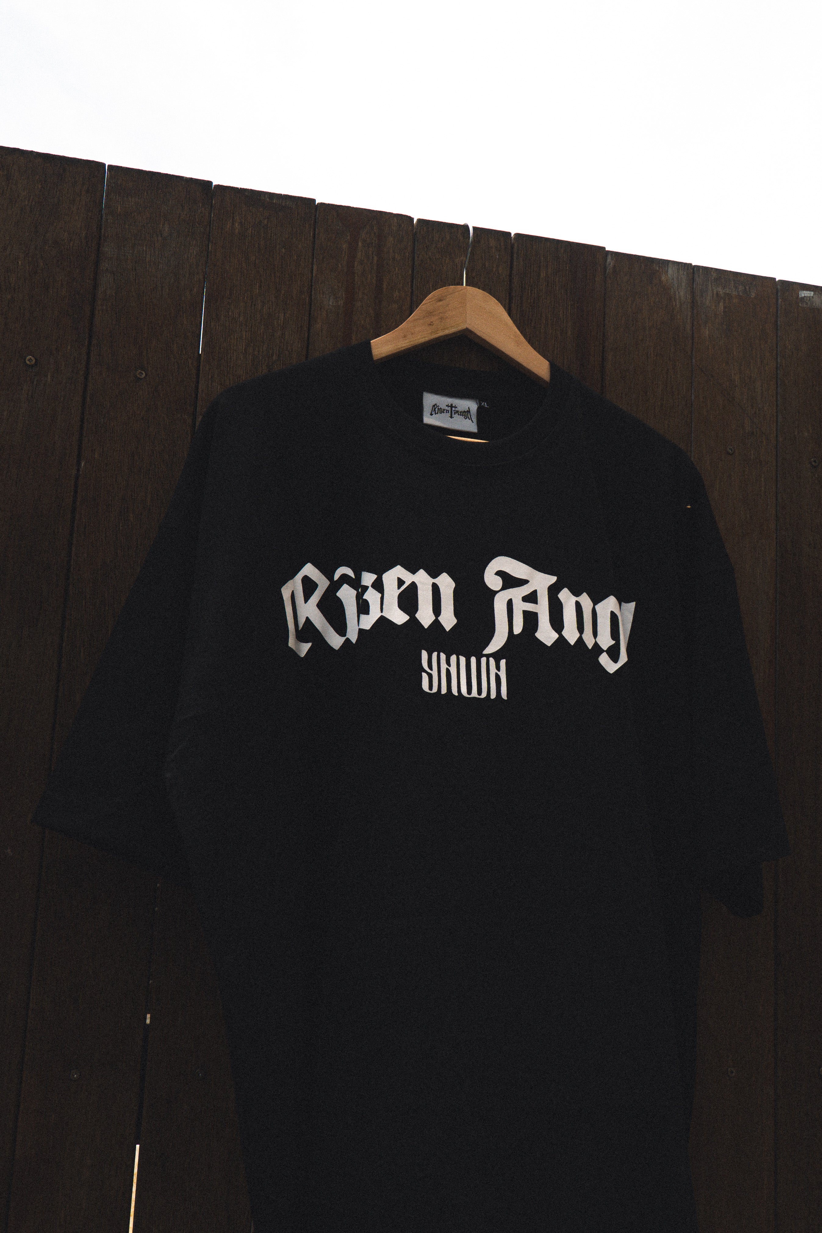 Risen Angel Christian streetwear t-shirt detail