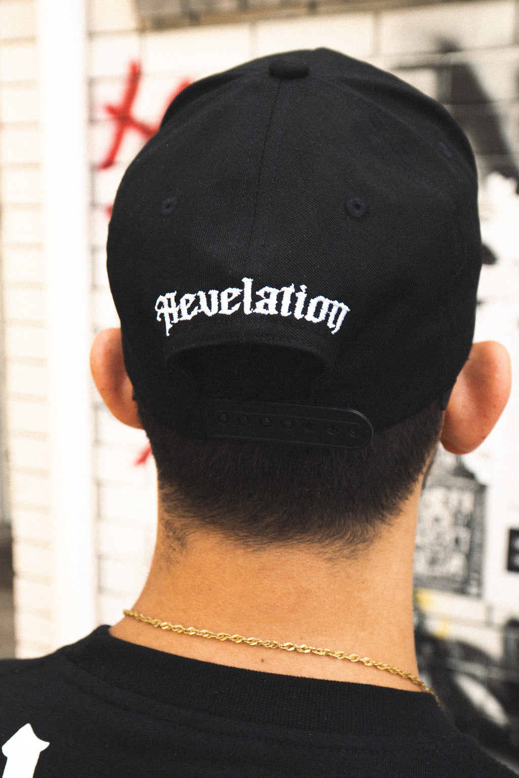 Christian streetwear hat back detail embroidery